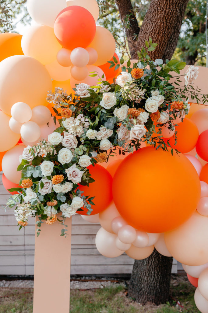 prim and lovely florals orange green and white flowers