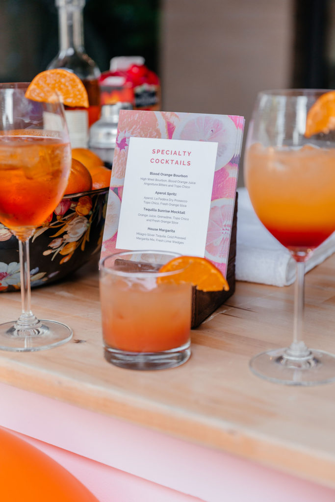 baby shower drink list cutie themed