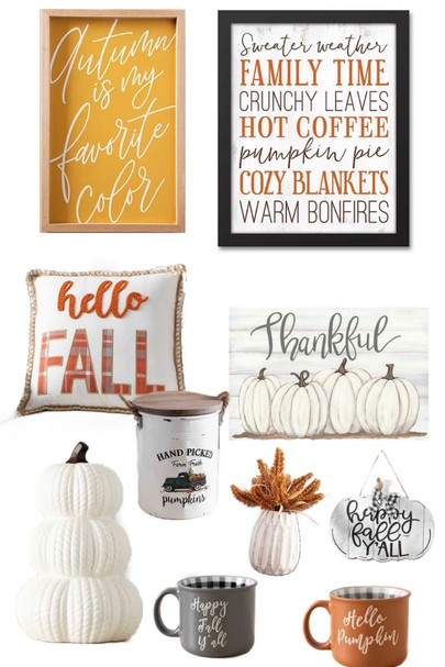 dani austin neutral fall decor signs and pillows