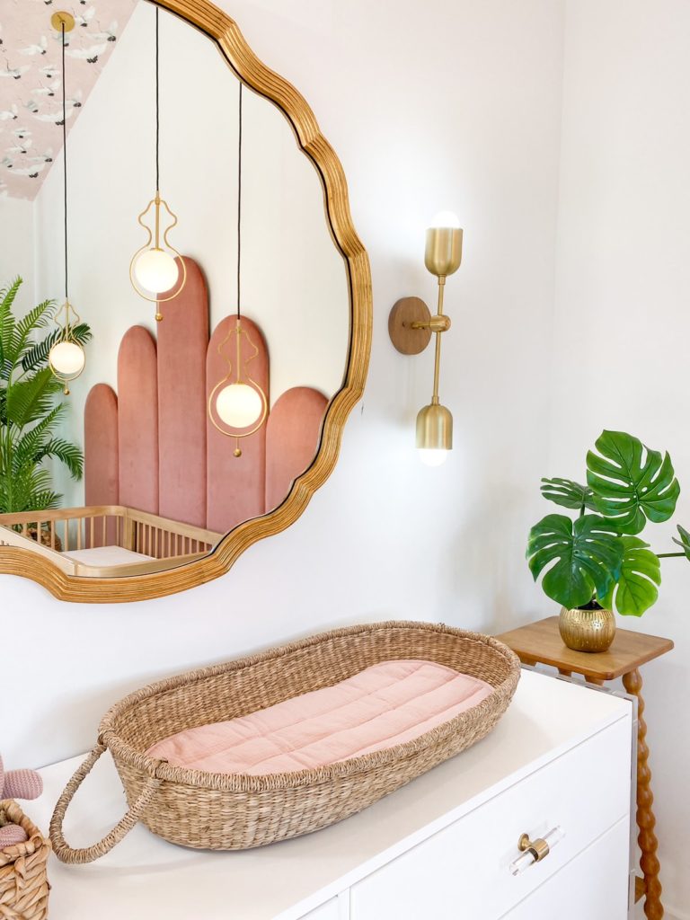 dani austin baby girl nursery boho chic changing station